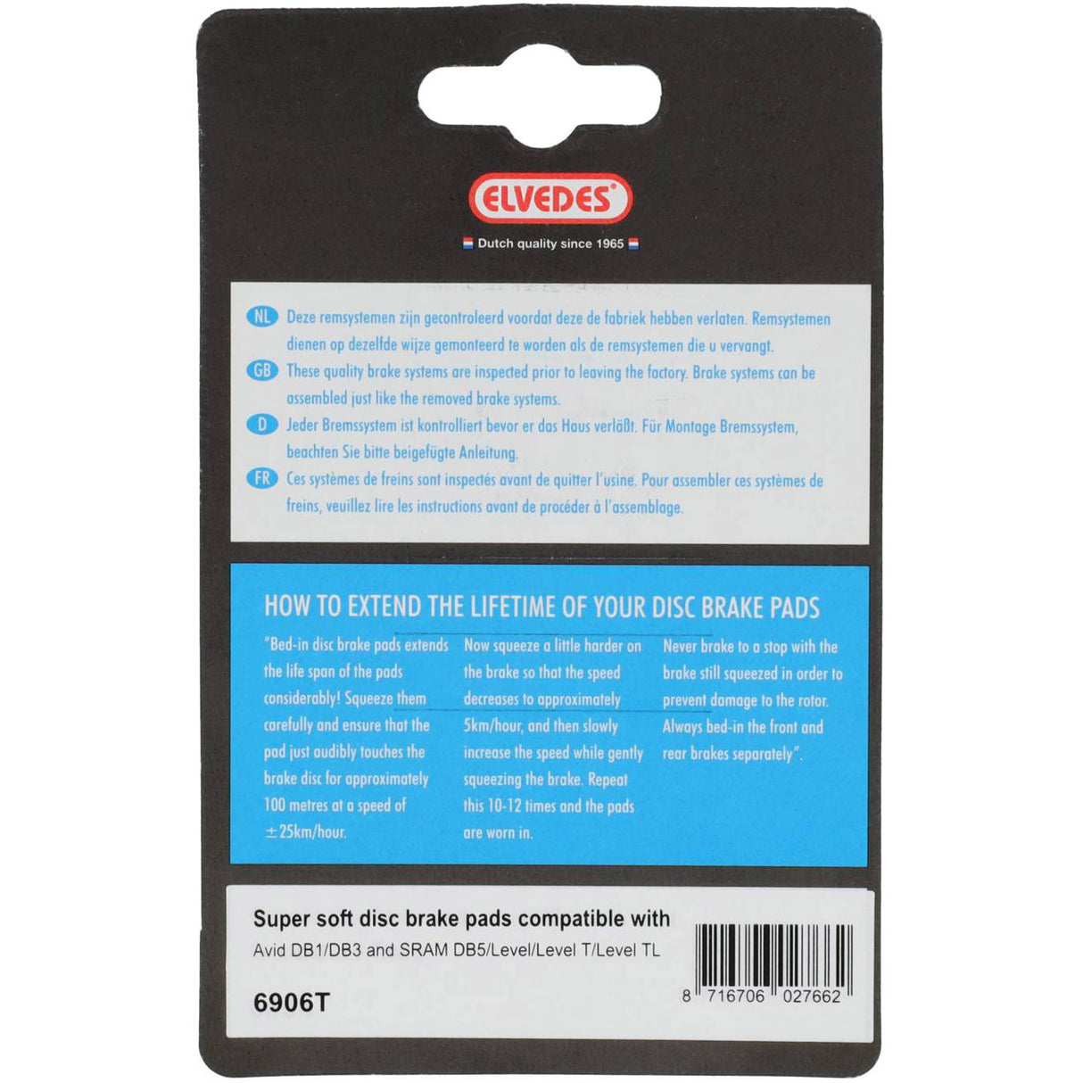 Blocs de frein à disque Elvedes AVID | 6906T | gris