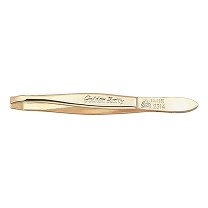 Erbe solingen pince à épiler plaquée or courbée 8cm (erbe92314)
