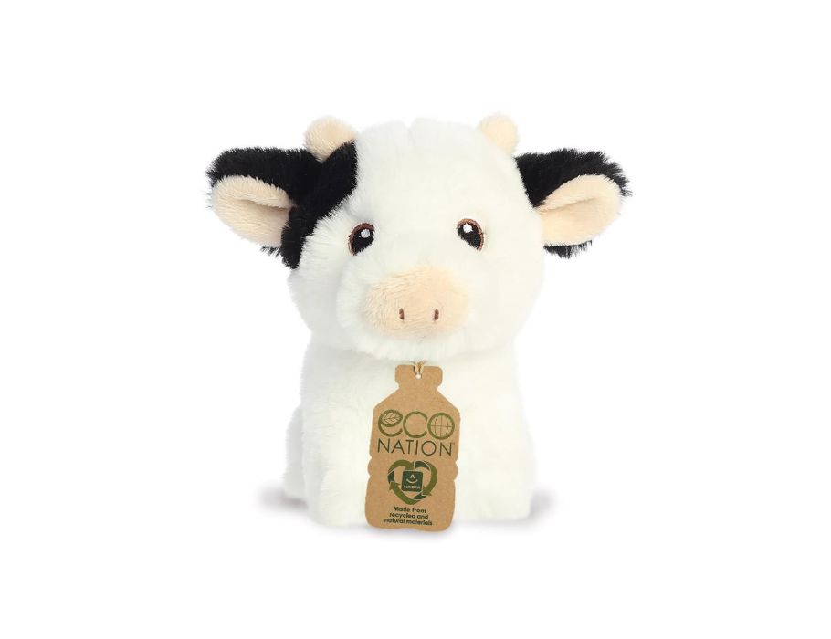Peluche peluche Eco nation - mini - vache - 13 cm