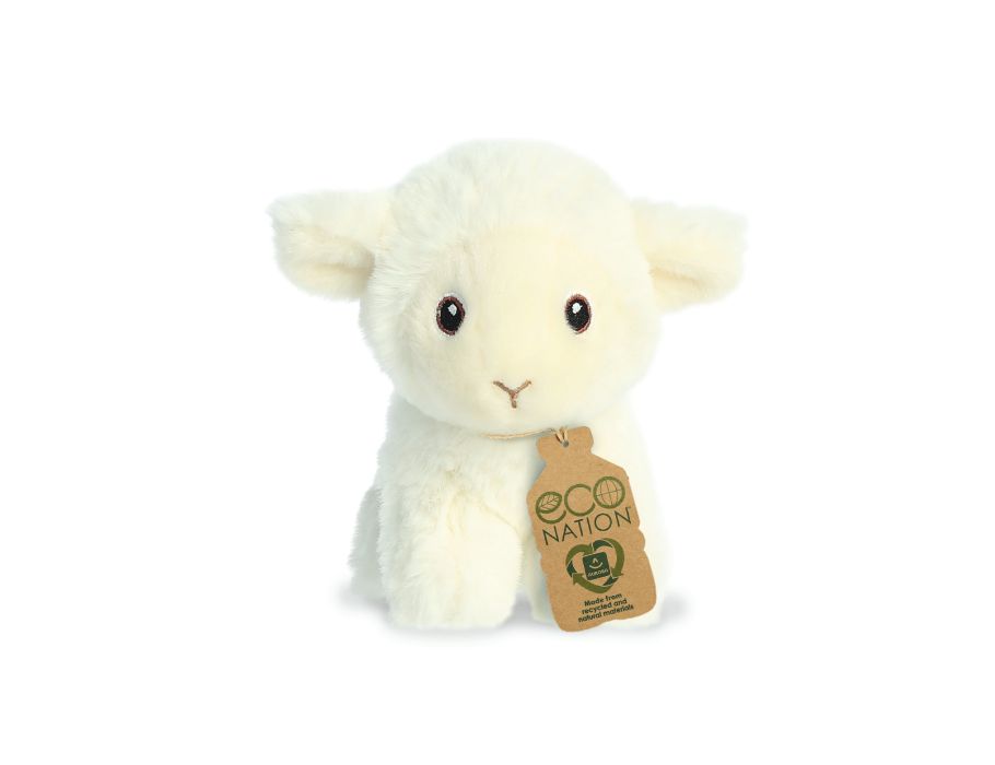 Peluche peluche Eco nation - mini - agneau - 13 cm