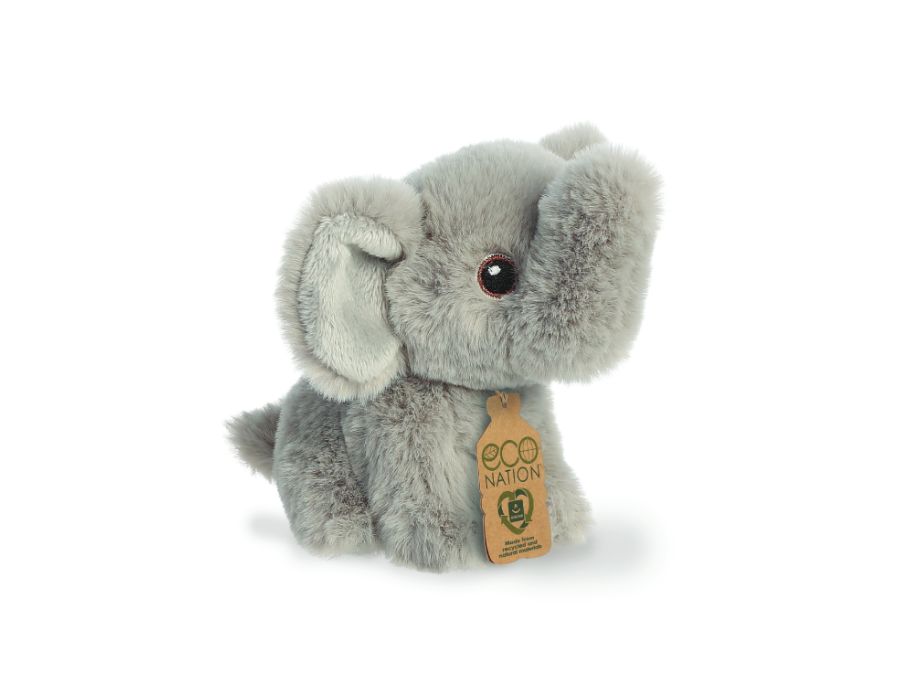 Peluche peluche Eco nation - mini - éléphant - 13 cm