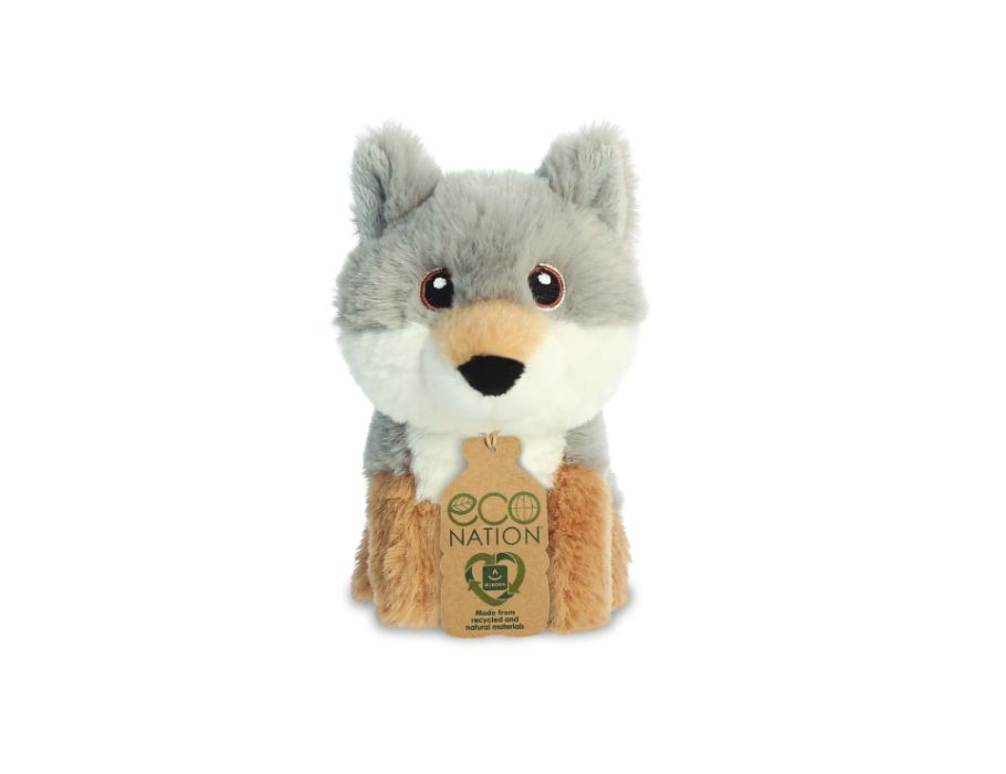 Peluche peluche Eco nation - mini - loup - 13 cm