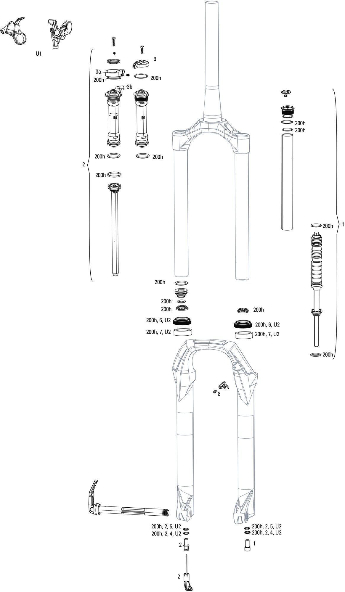 Fourche à suspension Rockshox judy silver tk susp.fork rs judy sil.tk 100mm noir