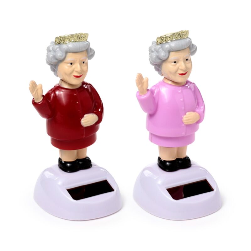 Figurine de copain solaire à cellule solaire de la reine Elizabeth