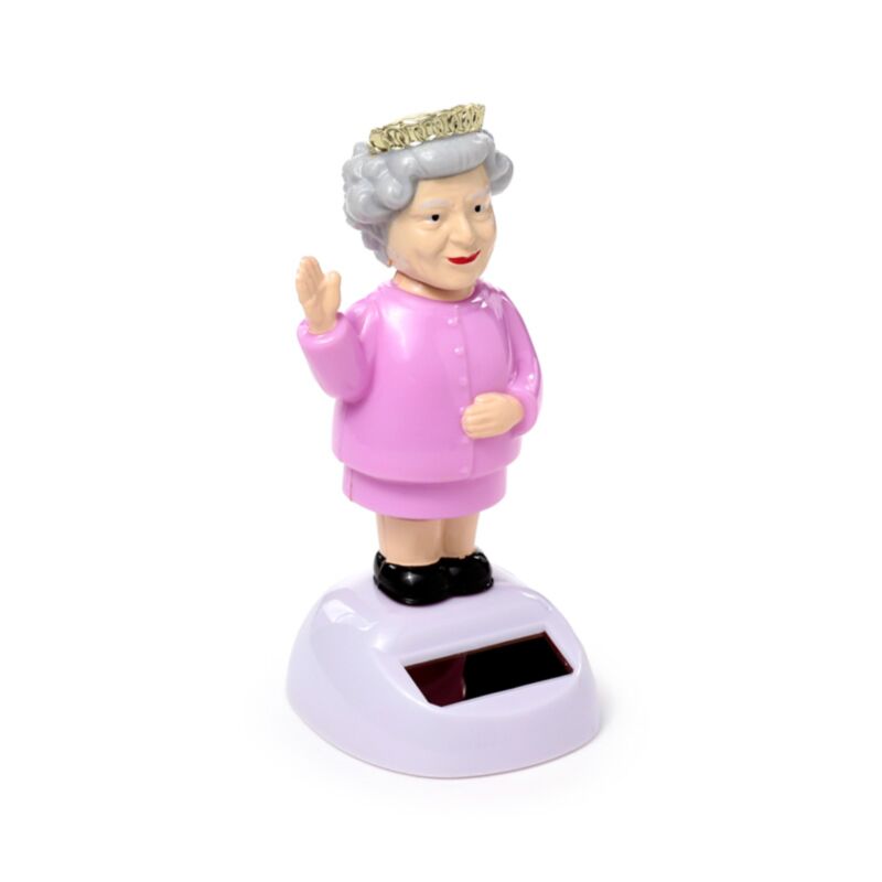 Figurine de copain solaire à cellule solaire de la reine Elizabeth