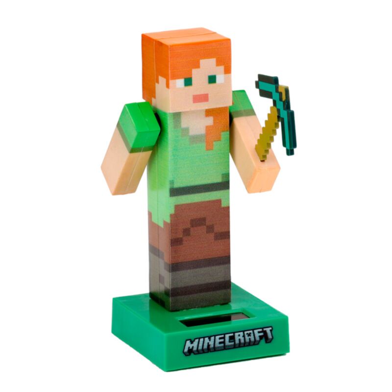 Figurine de copain solaire à cellule solaire Minecraft Alex