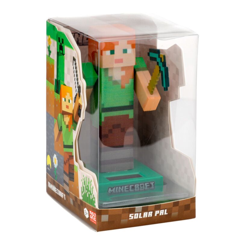 Figurine de copain solaire à cellule solaire Minecraft Alex