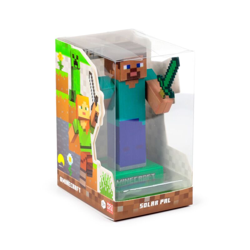 Figurine de copain solaire à cellule solaire Minecraft Steve