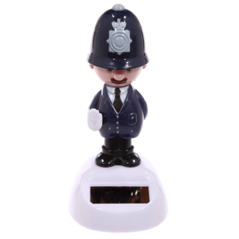Figurine de copain solaire à cellule solaire d'officier de police