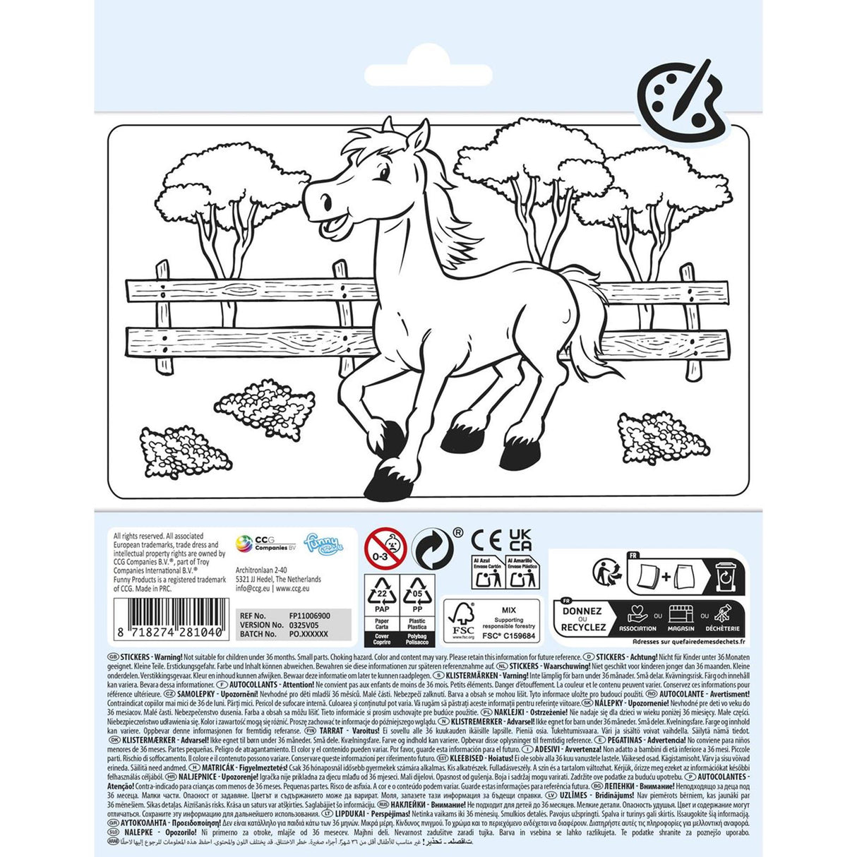 Autocollants cheval produits amusants