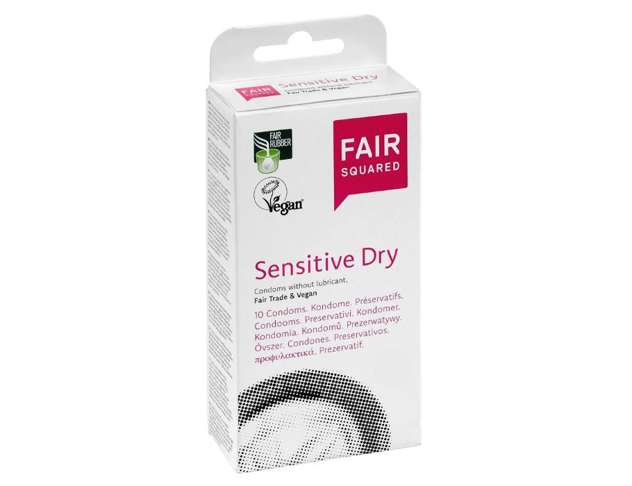 Préservatifs carrés équitables sensibles secs - 10 pcs