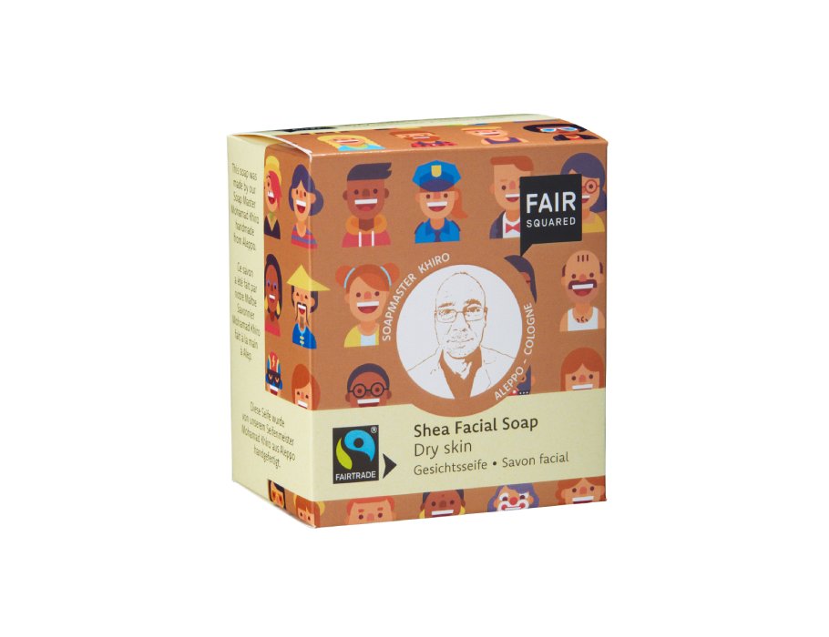 Savon visage au carré équitable - karité - peau sèche - 160 grammes