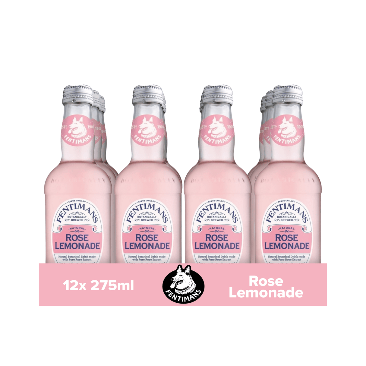 Fentimans rose lemonade flesje (12x 275ml)