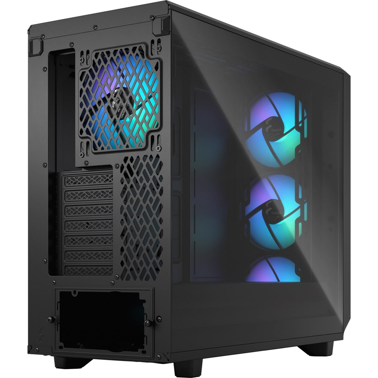 Conception fractale meshify 2 lite rgb noir tg teinte claire