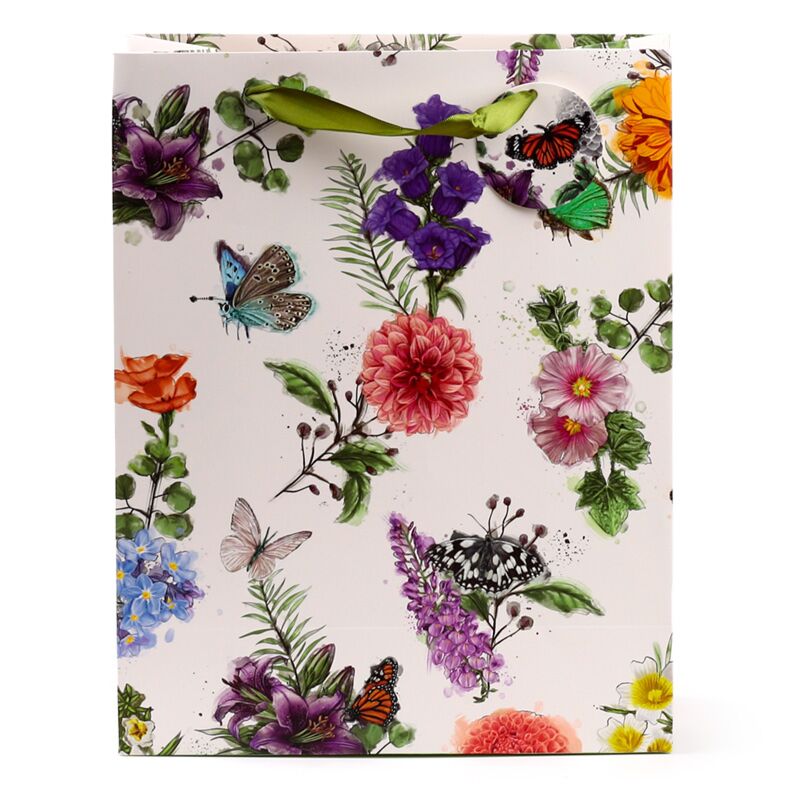 Champs de papillons - sac cadeau grand