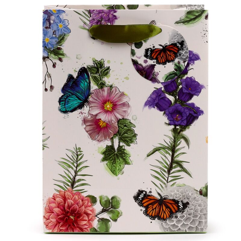 Champs de papillons - sac cadeau moyen