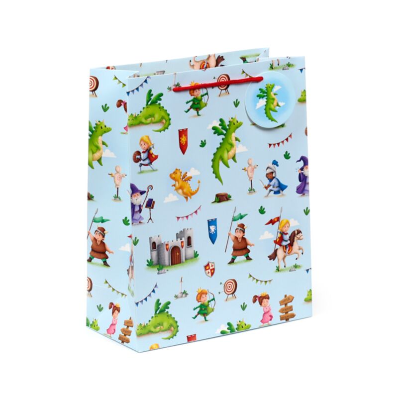 Grand sac cadeau chevaliers dragon