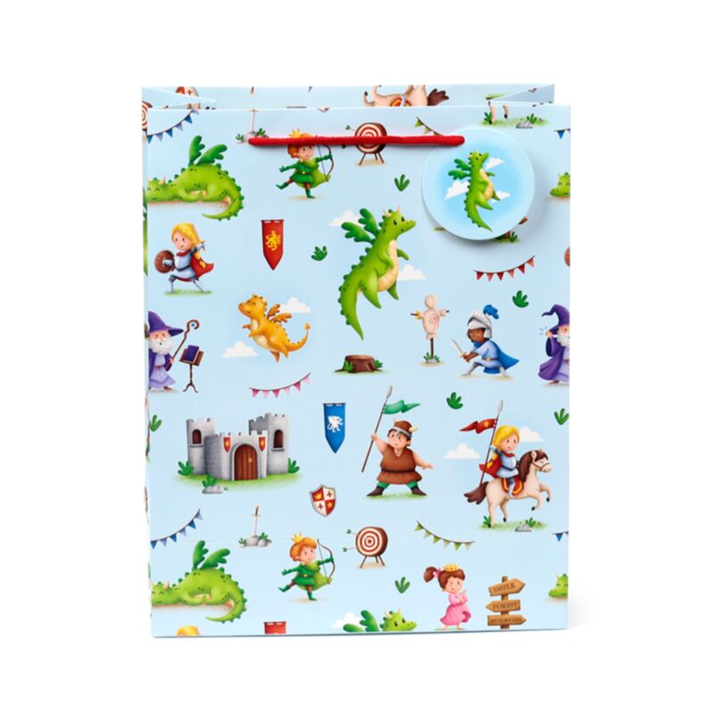 Grand sac cadeau chevaliers dragon