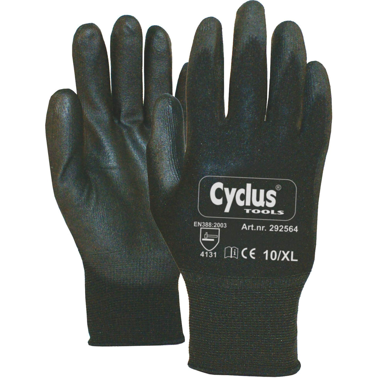 Gants de travail cycplus pu-flex xl (10) noir