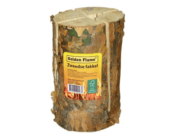Golden flame zweedse fakkel (25cm)