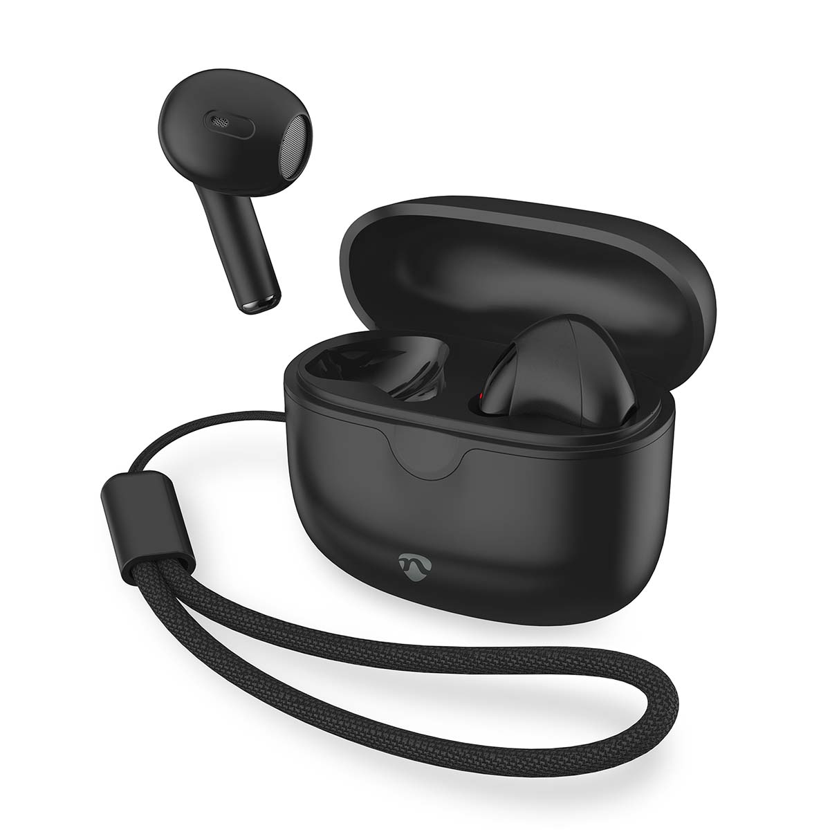Écouteurs Nedis entièrement sans fil | Bluetooth® | Autonomie maximale de la batterie : 16 heures | contrôle tactile | étui de chargement | étui de chargement sans fil | noir - hpbt2400bk