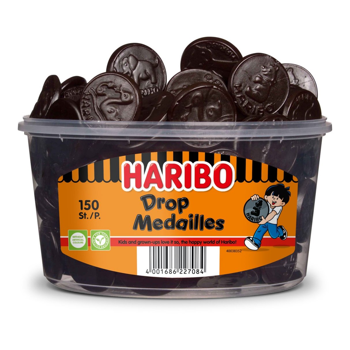 Médaille réglisse Haribo - réglisse - silo 150 pièces