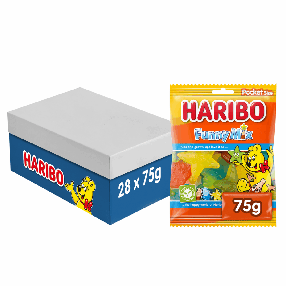 Haribo sac de mélange drôle (28x 75gr)