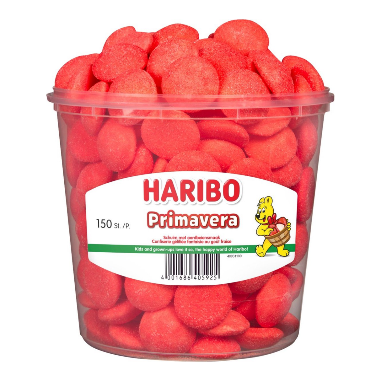 Fraises primavera en mousse Haribo (150 pièces)