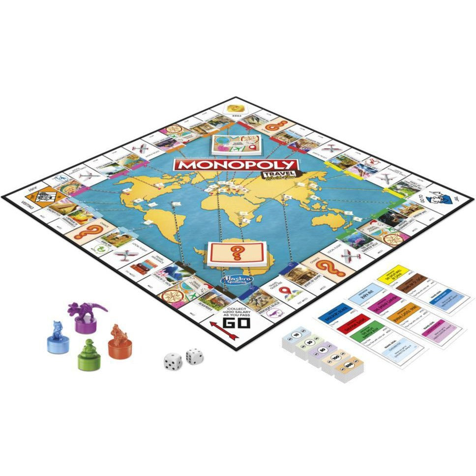 Jeu de conseil d'administration de Hasbro Monopoly World Trip