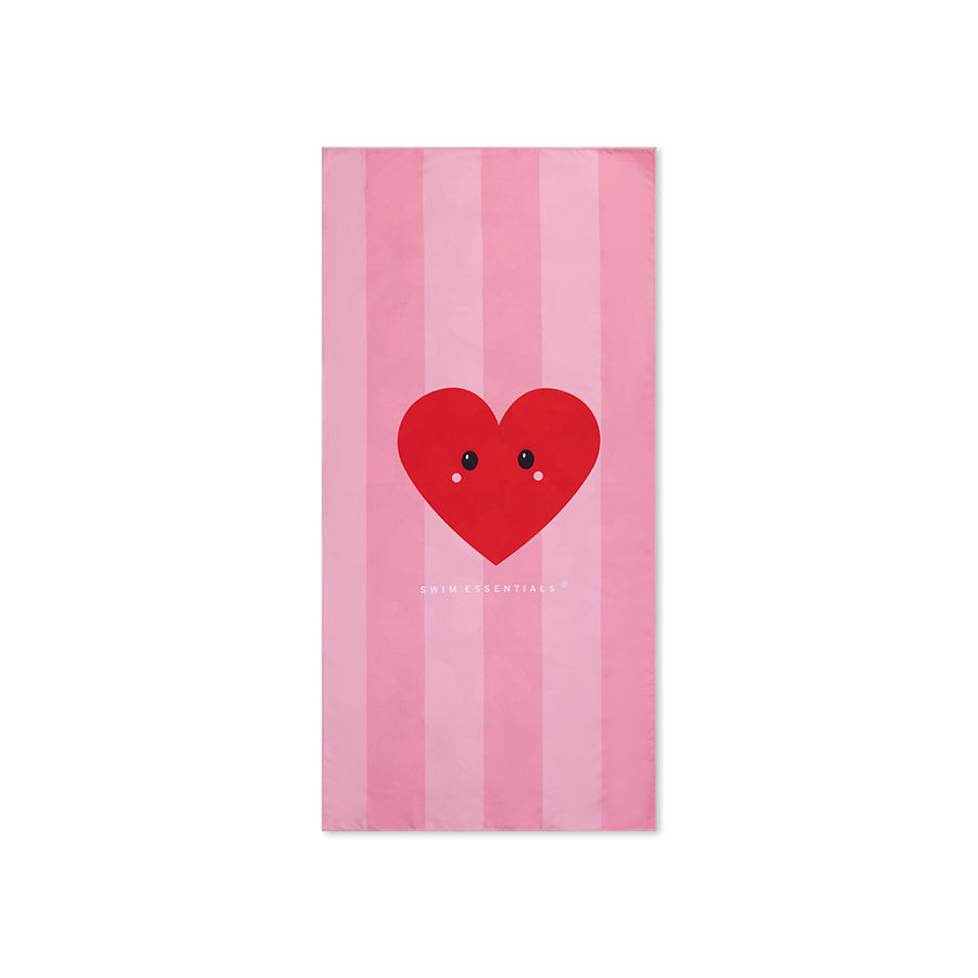 Coeurs | serviette microfibre rouge 135 x 65 cm