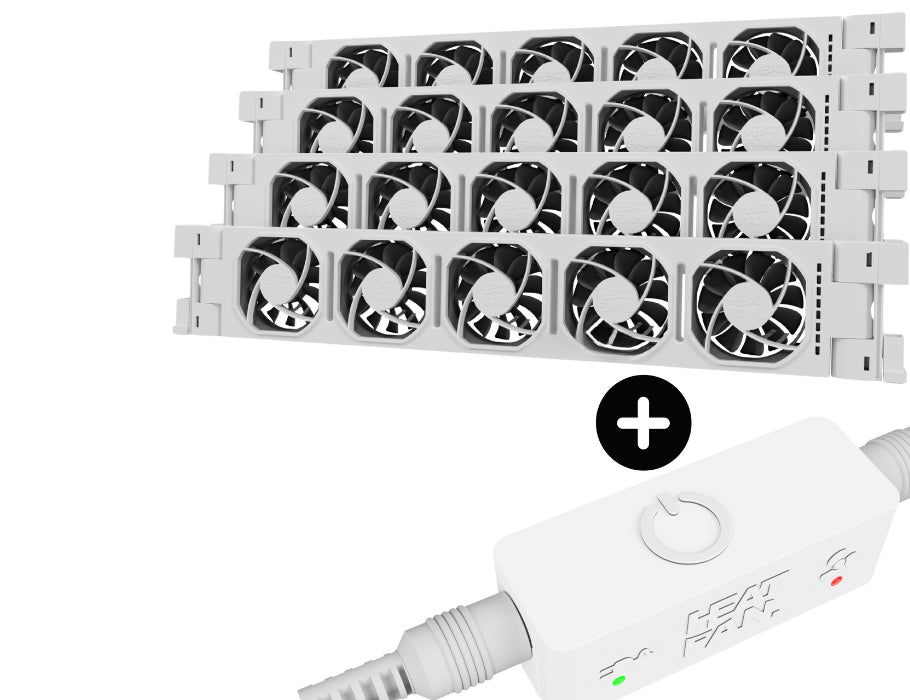 Heatfan 5 - Fan de radiateur Quattro - Capteur blanc + tactile