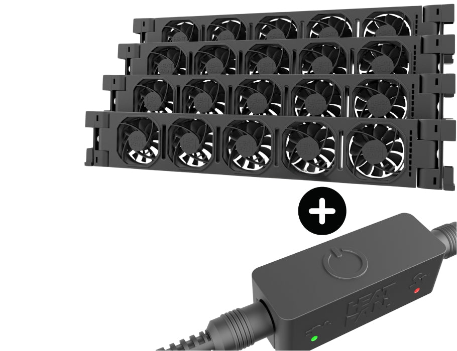 Heatfan 5 - Fan de radiateur Quattro - Black + Smart Capteur