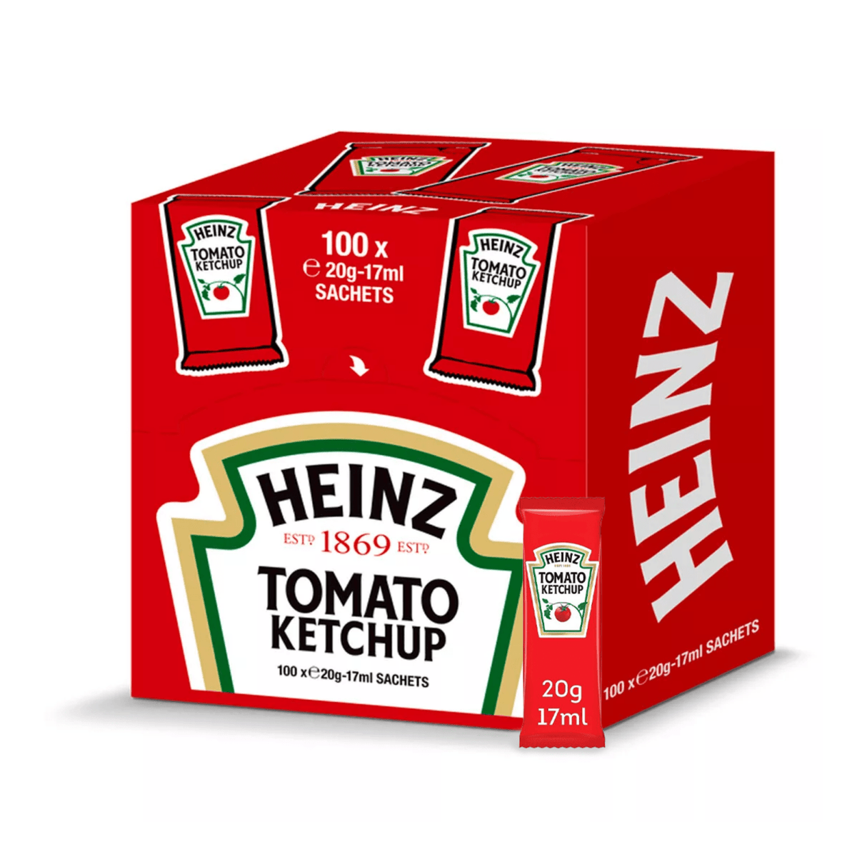 Sachets de ketchup aux tomates Heinz (100x 17ml)