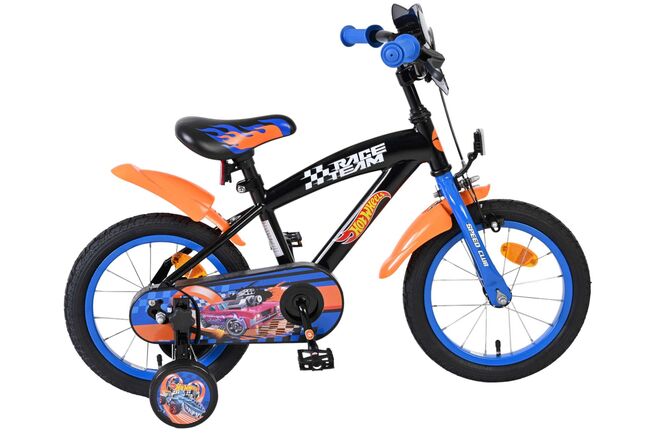 Vélo pour enfants Heiße Räder Hot Wheels - garçons - 14 pouces - noir orange bleu