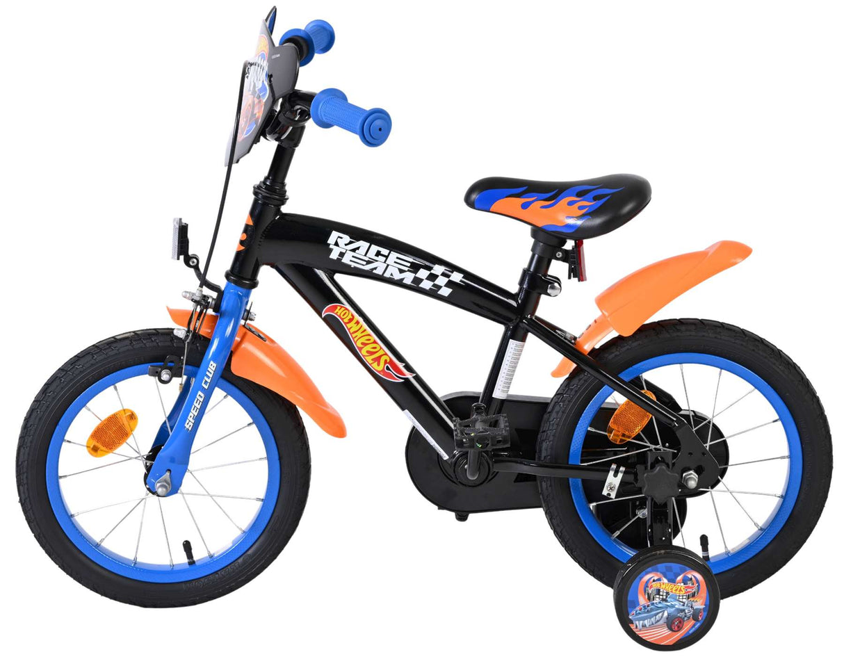 Vélo pour enfants Heiße Räder Hot Wheels - garçons - 14 pouces - noir orange bleu