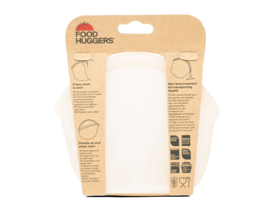 Sac de rangement réutilisable Huggers Food - 400 ml - Frost de champagne