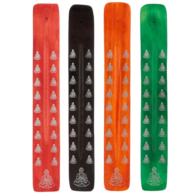Porte encens en bois Bouddha