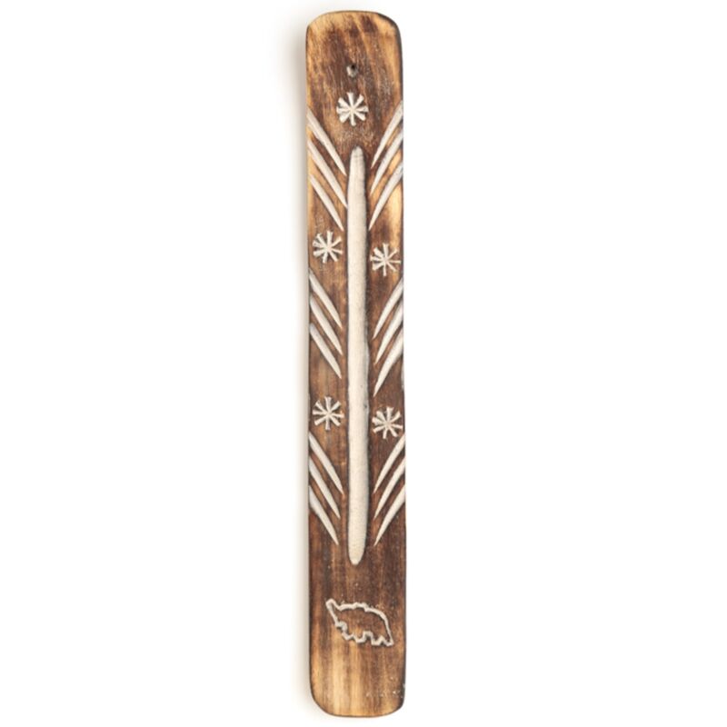 Porte encens éléphant en bois de manguier