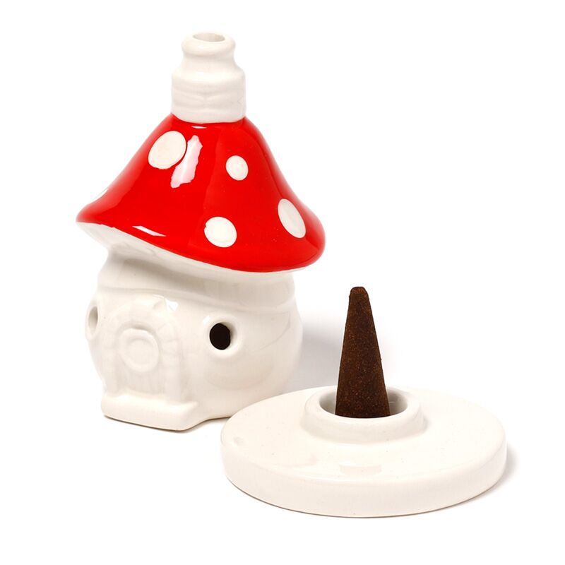 Porte encens maison champignon féerique