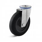 Roulette pivotante Torwegge caoutchouc ø125 fixation par boulon en plastique