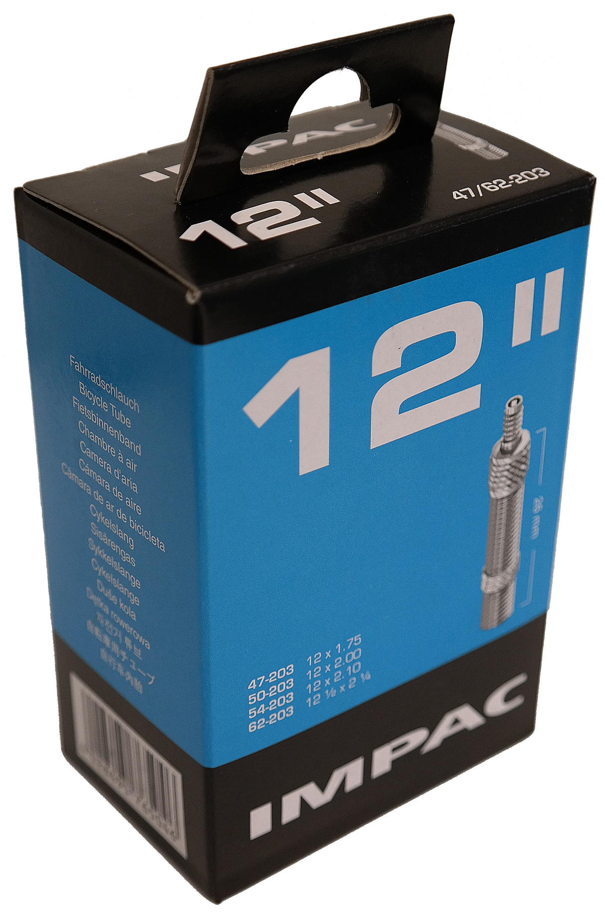 Impac Inner Tube (par Schwalbe) DV16 12x1,75 2,35 Etro 47 62-203, Valve: Blitz Holland 26 mm
