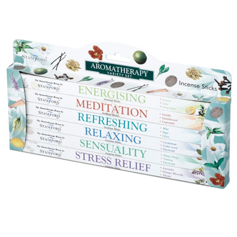 37147 aromathérapie - bâtons d'encens stamford hex coffret cadeau 6 paquets