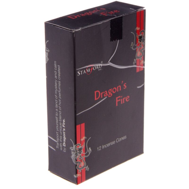 Dragons fire 37180 - cônes d'encens noir stamford