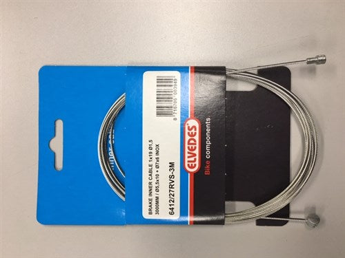 Elvedes Rem Binnenkabel 2250 mm en acier inoxydable V-N-Nippel 6412 27RVS-49