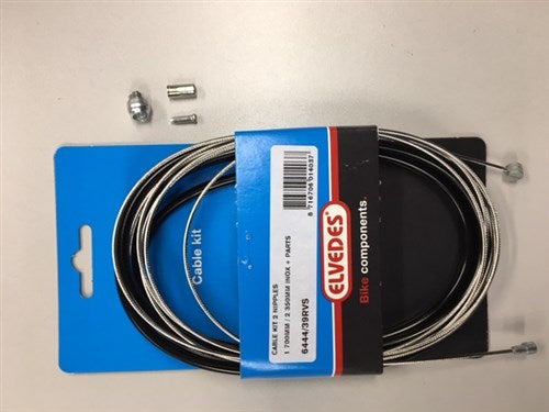Elvedes câble uni 2 embouts 2,35m acier inoxydable noir 6444 39rvs