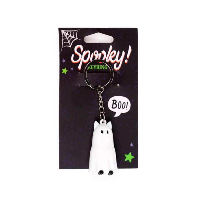 Porte-clés en PVC 3D chat effrayant