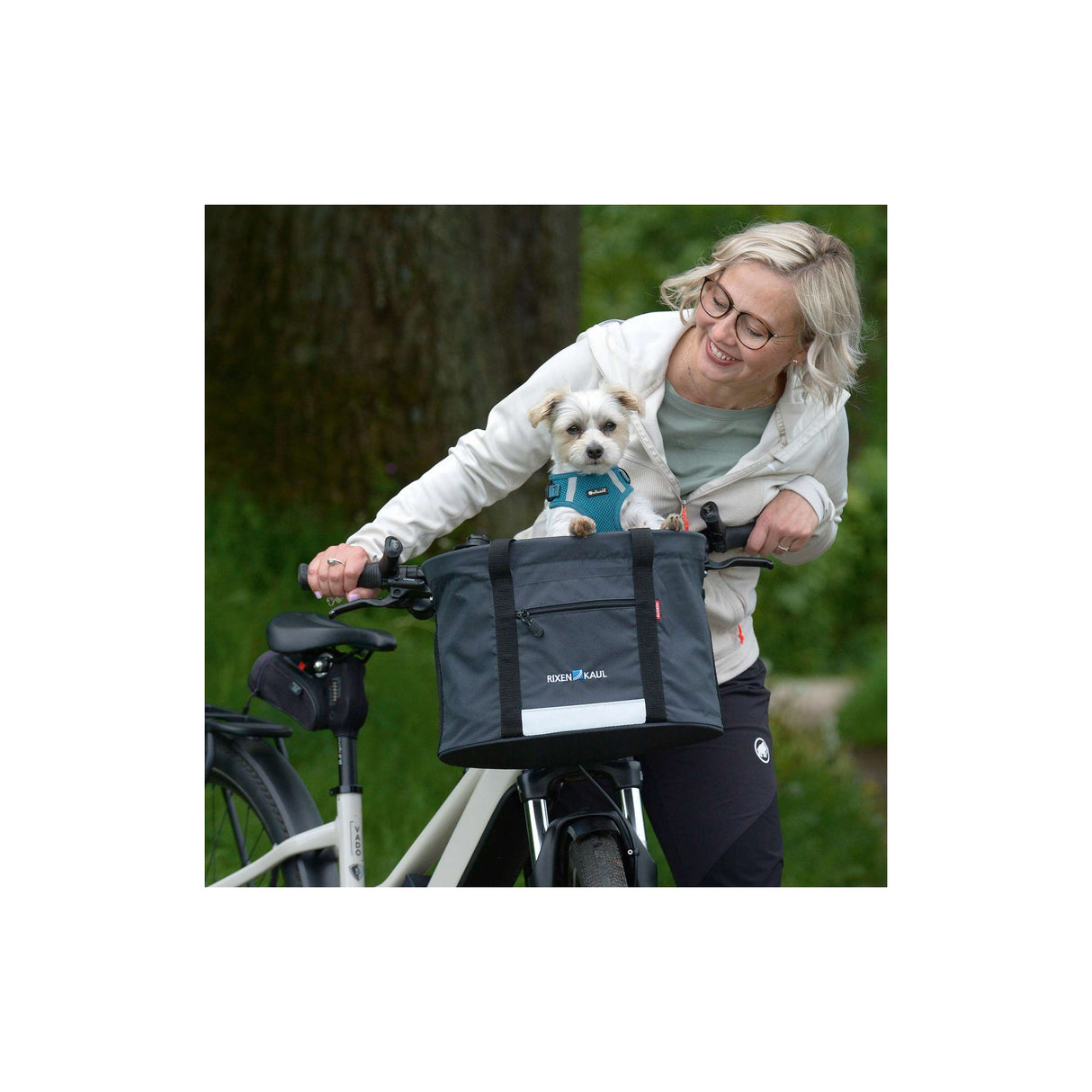 Klickfix rixen kaul panier sac, sac panier avant doggy r k doggy gris