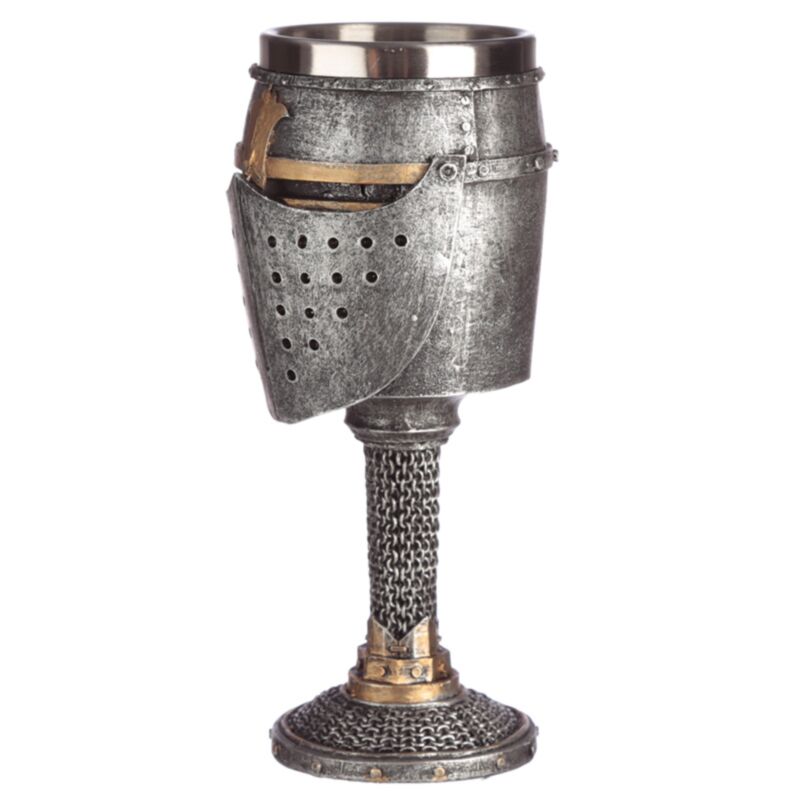 Calice décoratif en cotte de mailles pour casque de chevalier médiéval