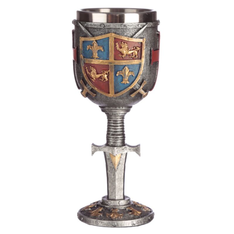 Calice décoratif épée armoiries médiévales
