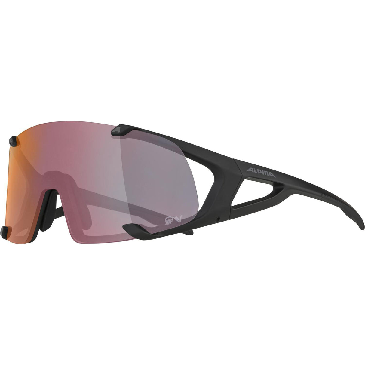 Alpina sports lunettes de sport hawkeye qv noir mat